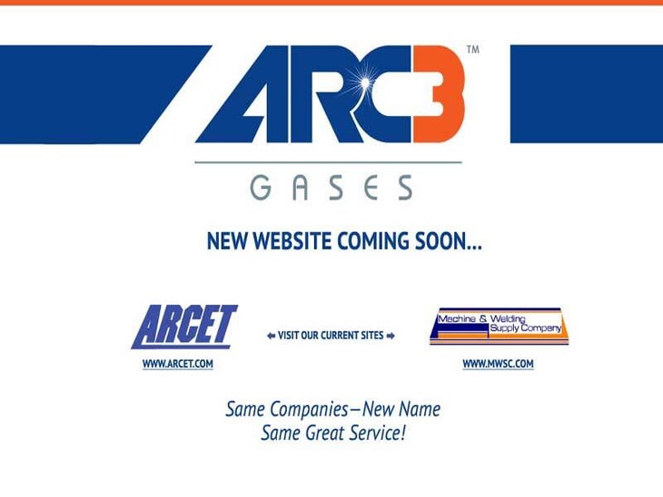Machine & Welding Supply Co. and Arcet announce rebranding as Arc3 Gases