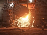 steelmaking furnace in a factory in china