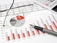 Financial analysis business charts