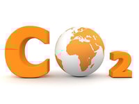 Carbon dioxide CO2 global green