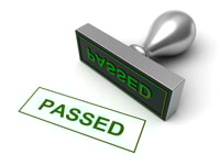 Compliance, Conceptual 3d render of rubber stamp on white background