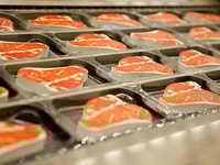 Meat packaging food and beverages