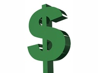 Dollar sign finance green