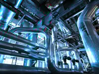 industrial power plant equipment cables piping