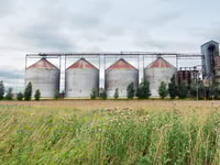 ethanol fuel plant at the countryside