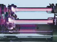 excimer gas mixture in a laser discharge tube