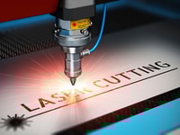 laser cutting metal industry concept
