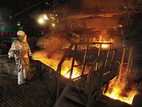 Molten steel manufacture