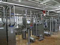 Pipes food factory processing