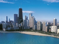A skyline view of Chicago
