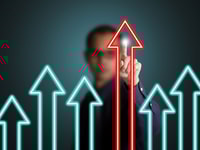 progress upward trend concept
