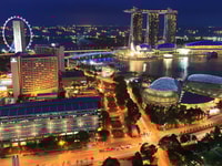 Singapore night city scape