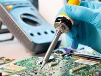 Soldering circuit board electronics