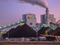 stock image of coal power station