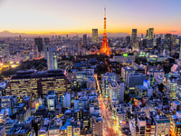 tokyo skyline japan