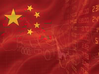 truck and china flag