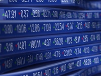 US computer generated stock trading ticker copyright herr bullermann