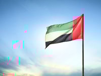 Dubai-United Arab Emirates flag UAE