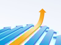 Upward trend progress concept