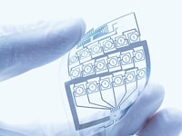 Wafer close up, electronics