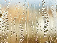 Water drops on glass