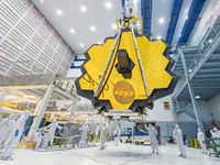 webb space telescope mirror seen in full bloom