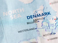 western europe denmark map