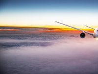 Airplane in the sky