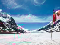 Athabasca glacier in Western Canada