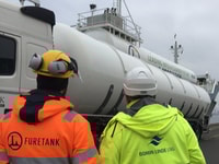 Bomin linde lng bunkering in port of rostock