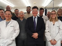 C-Capture CEO Tom White (centre) and team Jan2020