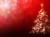 Christmas tree defocused lights
