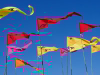 Colourful flying flags