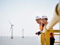 Copyright ABB - wind power can produce decarbonised hydrogen on electrolysers