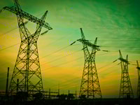 Electricity pilons sunset