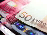 Euro currency close up