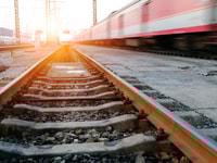 fast moving train