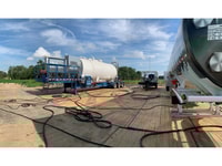 Gas Fired Vaporizer, High Pressure Pump Skid and Queen LNG Mobile Storag...