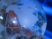 North America map globe