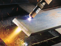 Hypertherm Centricut torch used in welding application.