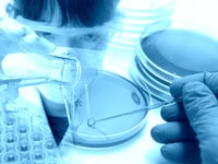 Image of research worker at the lab