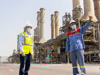 Joseph Anis of GE and Abdulnasser Bin Kalban of EGA