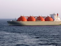 LNG tanker on the ocean