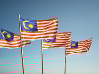Malaysian Flags Flying
