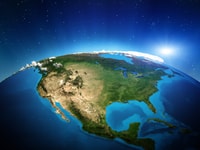 North America from space. Elements of this image furnished by NASA