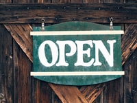 open sign