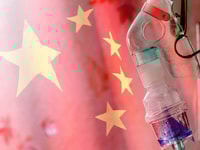 oxygen mask and china flag