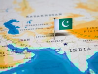 Pakistan Flag in Map
