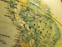 Peru south america map crop