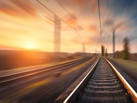 Railway track going into the distance